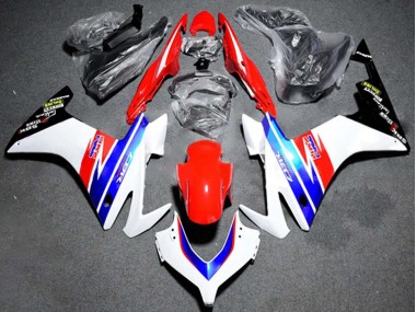 Mejores Carenado Moto Honda CBR500R 2013-2015 - Blanco Rojo Azul HRC
