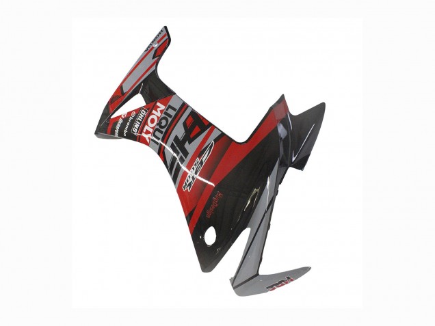 Mejores Carenados Moto Honda CBR500R 2013-2015 - Rojo Plata Negro Brillante