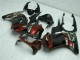 Mejores Carenados Moto Kawasaki EX250 2008-2012 - Negro Brillante Rojo Granate