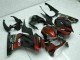 Mejores Carenados Moto Kawasaki EX250 2008-2012 - Negro Brillante Rojo Granate