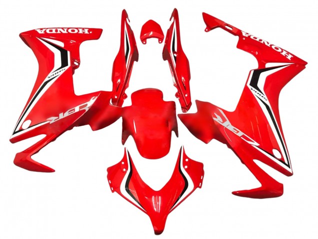 Mejores Carenados Moto Honda CBR500R 2013-2015 - Rojo Blanco Negro Raya