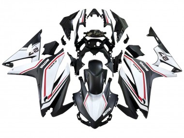 Mejores Carenados Moto Honda CBR500R 2016-2018 - Blanco Rojo Negro Mate