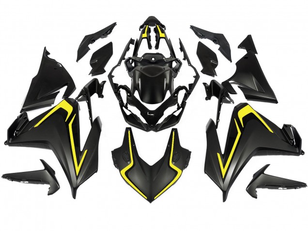 Mejores Carenados Moto Honda CBR500R 2022-2023 - Negro Mate Amarillo