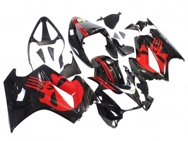 Mejores Carenados Moto Honda VFR 800 2002-2013 - Negro Brillante Rojo