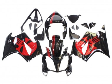 Mejores Carenados Moto Honda VFR 800 2002-2013 - Negro Brillante Rojo