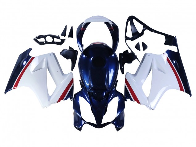 Mejores Carenados Moto Honda VFR 800 2002-2013 - Blanco Rojo Azul Oscuro