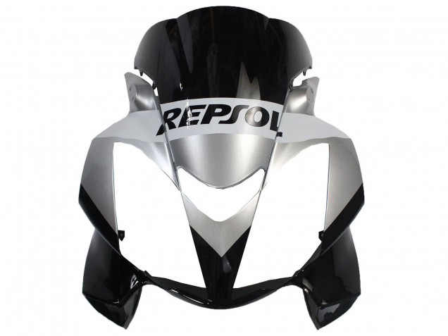 Mejores Carenados Moto Honda VFR 800 2002-2013 - Plata Negro Brillante Repsol