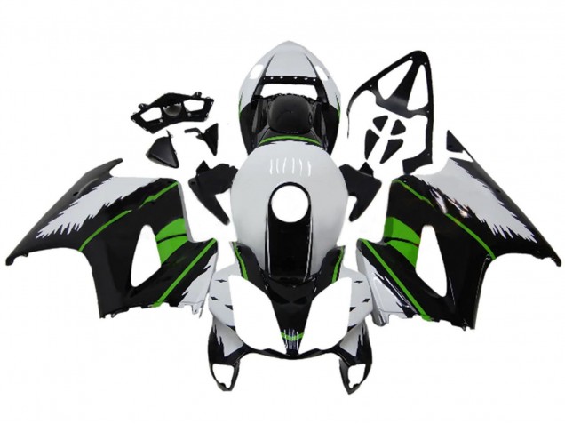 Mejores Carenados Moto Honda VFR 800 2002-2013 - Blanco Verde Negro Brillante