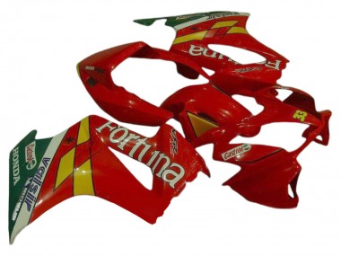 Mejores Carenados Moto Honda VFR 800 2002-2013 - Rojo Amarillo Verde Fortuna Castrol Valsir 33