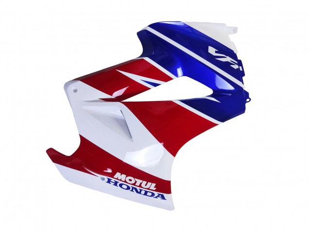 Mejores Carenados Moto Honda VFR 800 2002-2013 - Blanco Rojo Azul Motul