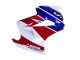 Mejores Carenados Moto Honda VFR 800 2002-2013 - Blanco Rojo Azul Motul