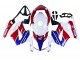 Mejores Carenados Moto Honda VFR 800 2002-2013 - Blanco Rojo Azul Motul