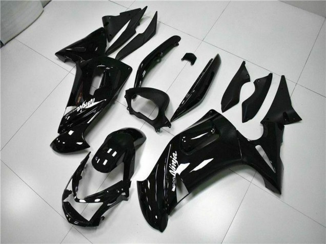 Mejores Carenados Moto Kawasaki EX650 2006-2008 - Negro Brillante Blanco