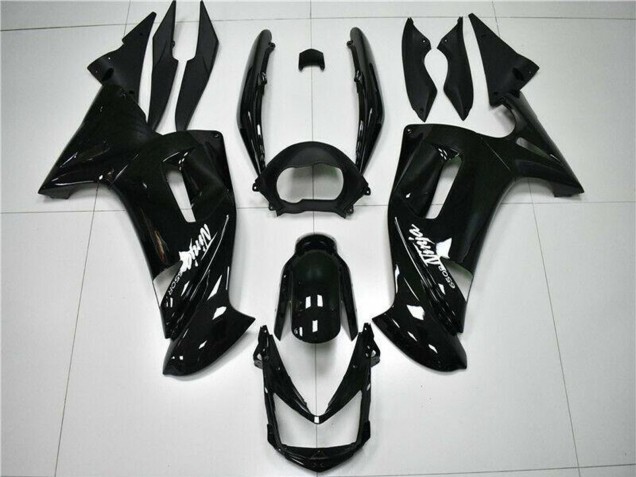 Mejores Carenados Moto Kawasaki EX650 2006-2008 - Negro Brillante Blanco