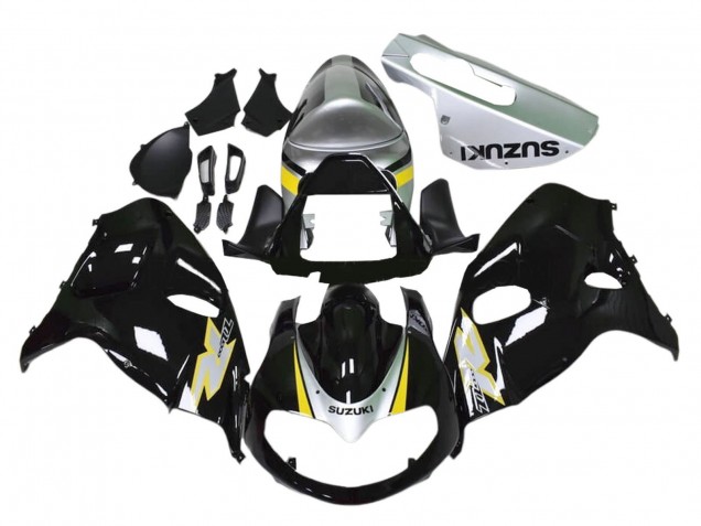 Mejores Carenados Moto Suzuki TL1000R 1998-2003 - Negro Brillante Plata Amarillo