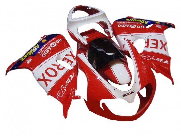 Mejores Carenados Moto Suzuki TL1000R 1998-2003 - Blanco Rojo Negro Xerox