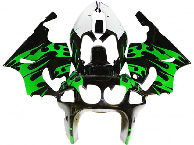 Mejores Carenados Moto Kawasaki ZX7R 1996-2003 - Verde Negro Brillante Blanco