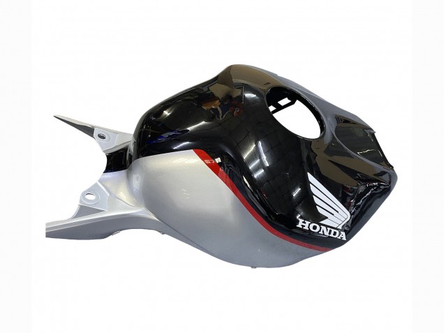 Mejores Carenados Moto Honda CBR1000RR 2004-2005 - Plata Negro Brillante Rojo Raya