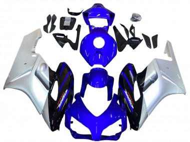Mejores Carenados Moto Honda CBR1000RR 2004-2005 - Plata Azul Negro Brillante