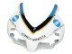 Mejores Carenados Moto Honda CBR1000RR 2004-2005 - Blanco Azul Claro Amarillo Negro Konica Minolta