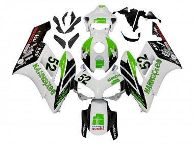 Mejores Carenados Moto Honda CBR1000RR 2004-2005 - Blanco Verde Negro Brillante Hannspree 52