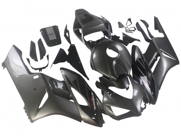 Mejores Carenados Moto Honda CBR1000RR 2004-2005 - Gris Brillante Negro Brillante
