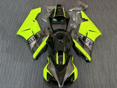 Mejores Carenados Moto Honda CBR1000RR 2004-2005 - Amarillo Gris Negro Brillante Nastro Azzurro