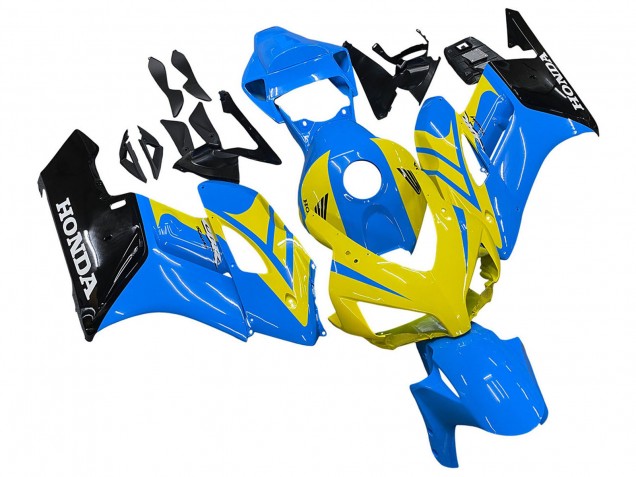 Mejores Carenados Moto Honda CBR1000RR 2004-2005 - Azul Amarillo Negro Brillante
