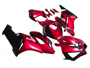 Mejores Carenados Moto Honda CBR1000RR 2004-2005 - Rojo Negro Brillante Raya