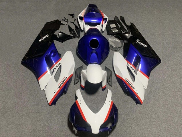 Mejores Carenados Moto Honda CBR1000RR 2004-2005 - Blanco Azul Rojo Castrol