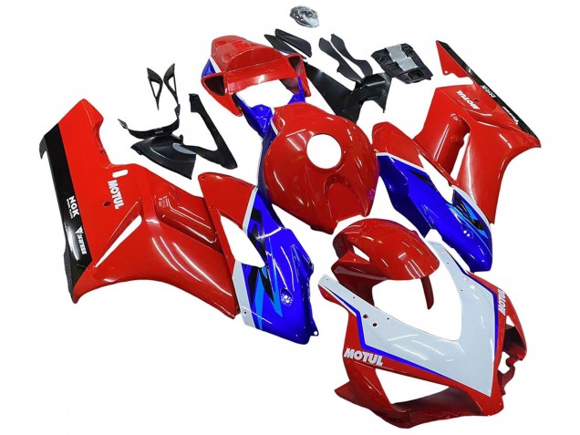 Mejores Carenados Moto Honda CBR1000RR 2004-2005 - Rojo Azul Blanco Negro Motul