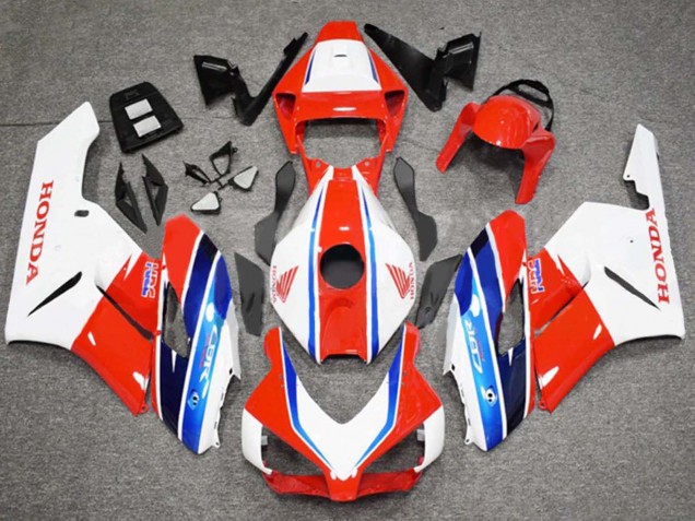 Mejores Carenado Moto Honda CBR1000RR 2004-2005 - Blanco Rojo Azul HRC
