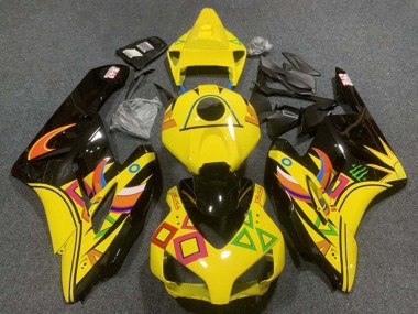 Mejores Carenados Moto Honda CBR1000RR 2004-2005 - Amarillo Negro Brillante Naranja