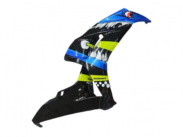 Mejores Carenados Moto Honda CBR1000RR 2006-2007 - Azul Fluorescent Verde Negro Brillante Tiburón 46