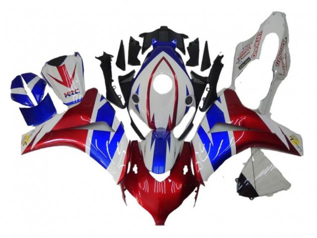 Mejores Carenados Moto Honda CBR1000RR 2008-2011 - Blanco Rojo Azul