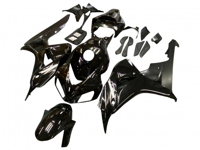Mejores Carenados Moto Honda CBR1000RR 2006-2007 - Negro Brillante Negro Mate