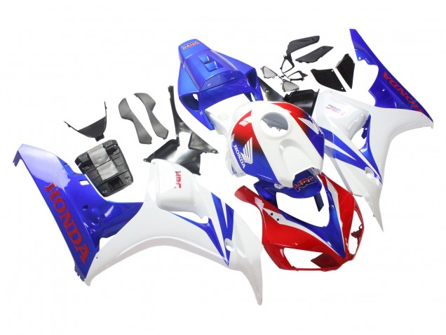 Mejores Carenado Moto Honda CBR1000RR 2006-2007 - Blanco Rojo Azul HRC