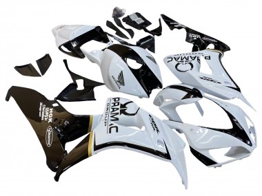 Mejores Carenados Moto Honda CBR1000RR 2006-2007 - Blanco Negro Brillante Pramac