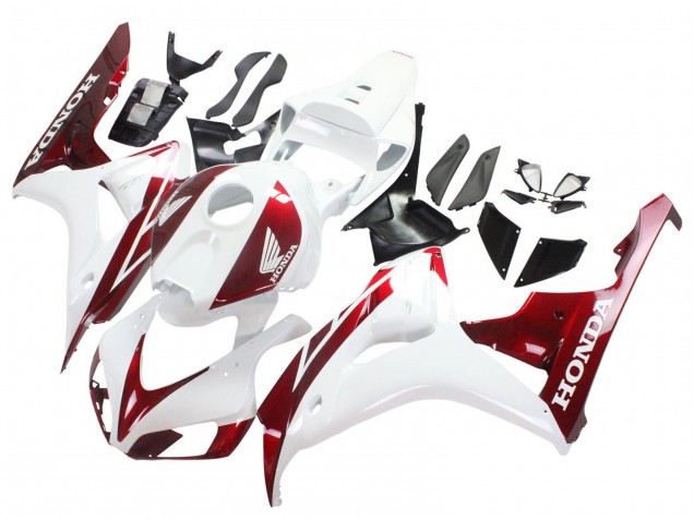 Mejores Carenados Moto Honda CBR1000RR 2006-2007 - Blanco Rojo