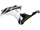 Mejores Carenado Moto Honda CBR1000RR 2006-2007 - Blanco Verde Negro Brillante