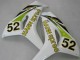 Mejores Carenados Moto Honda CBR1000RR 2006-2007 - Blanco Verde Negro Brillante Hannspree 52