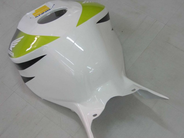 Mejores Carenados Moto Honda CBR1000RR 2006-2007 - Blanco Verde Negro Brillante Hannspree 52