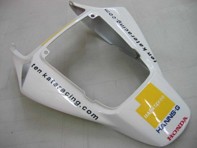 Mejores Carenados Moto Honda CBR1000RR 2006-2007 - Blanco Verde Negro Brillante Hannspree 52