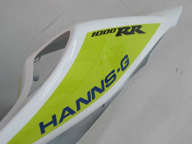 Mejores Carenados Moto Honda CBR1000RR 2006-2007 - Blanco Verde Negro Brillante Hannspree 52