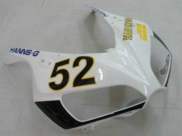 Mejores Carenados Moto Honda CBR1000RR 2006-2007 - Blanco Verde Negro Brillante Hannspree 52