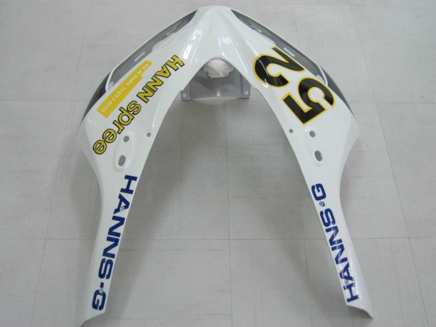 Mejores Carenados Moto Honda CBR1000RR 2006-2007 - Blanco Verde Negro Brillante Hannspree 52