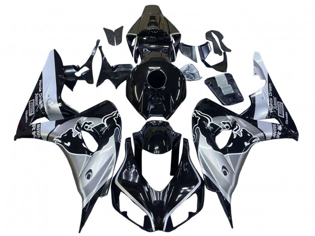 Mejores Carenados Moto Honda CBR1000RR 2006-2007 - Plata Negro Brillante Rojo Bull