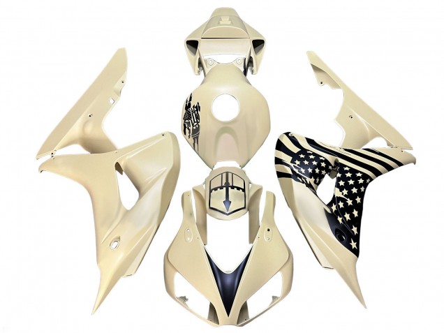 Mejores Carenados Moto Honda CBR1000RR 2006-2007 - Crema Negro