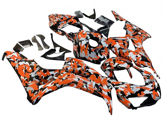 Mejores Carenados Moto Honda CBR1000RR 2006-2007 - Negro Naranja Plata Camouflage