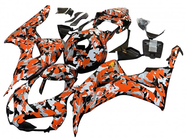 Mejores Carenados Moto Honda CBR1000RR 2006-2007 - Negro Naranja Plata Camouflage